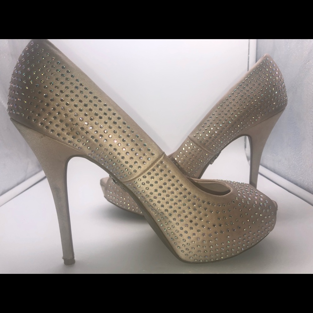 Jennifer Lopez satin Rhinestone Heel